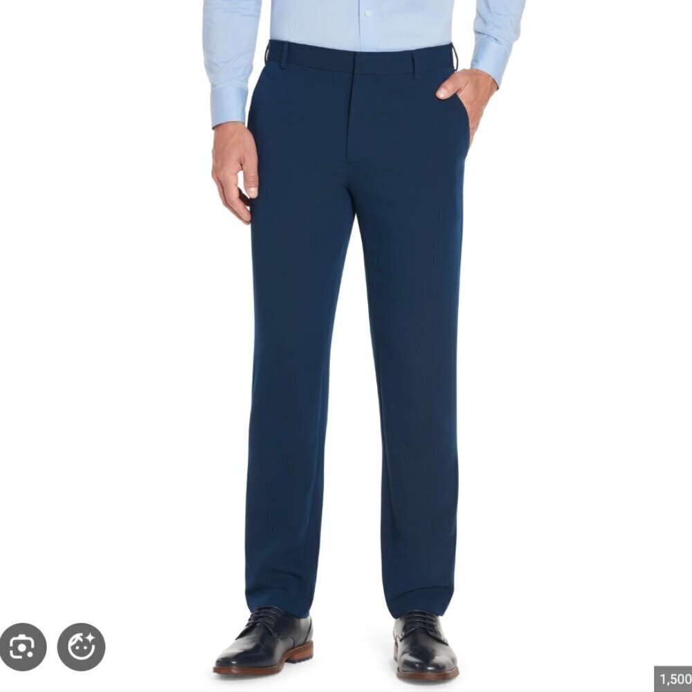 Van Heusen Men's Size 30x32 Straight‎ Leg Pant Dress Pant Trouser Navy Blue